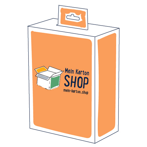 Faltkarton mit Aufhängung und Automatikboden - Mein Karton Shop