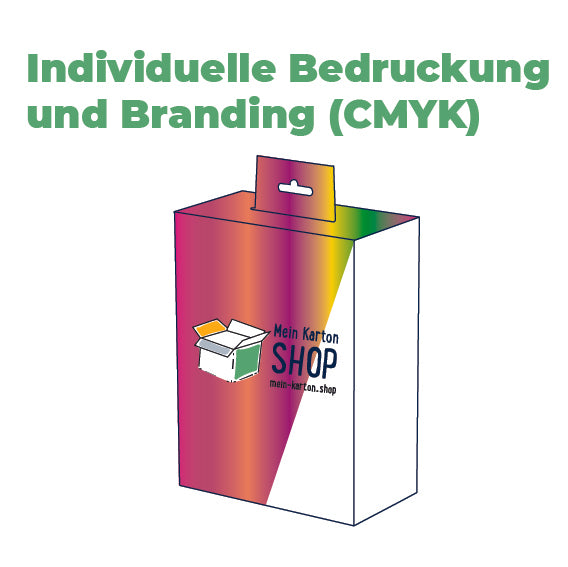 Faltkarton mit Aufhängung und Steckboden - Mein Karton Shop