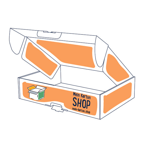 Klappdeckelkarton mit Postsicherungslasche - Mein Karton Shop