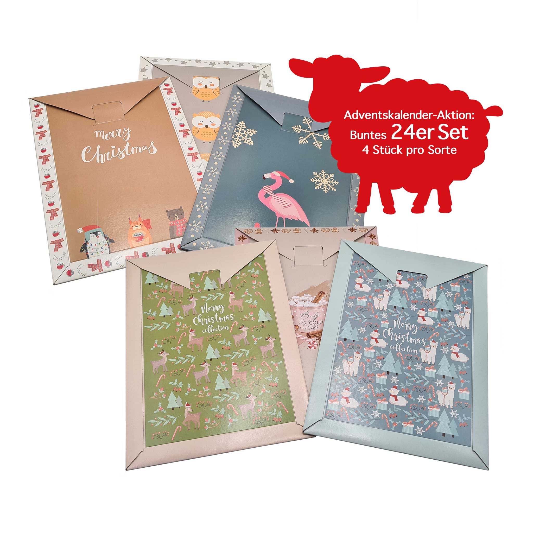 Adventskalender Set 250x350mm (Vollpappe) - Mein Karton